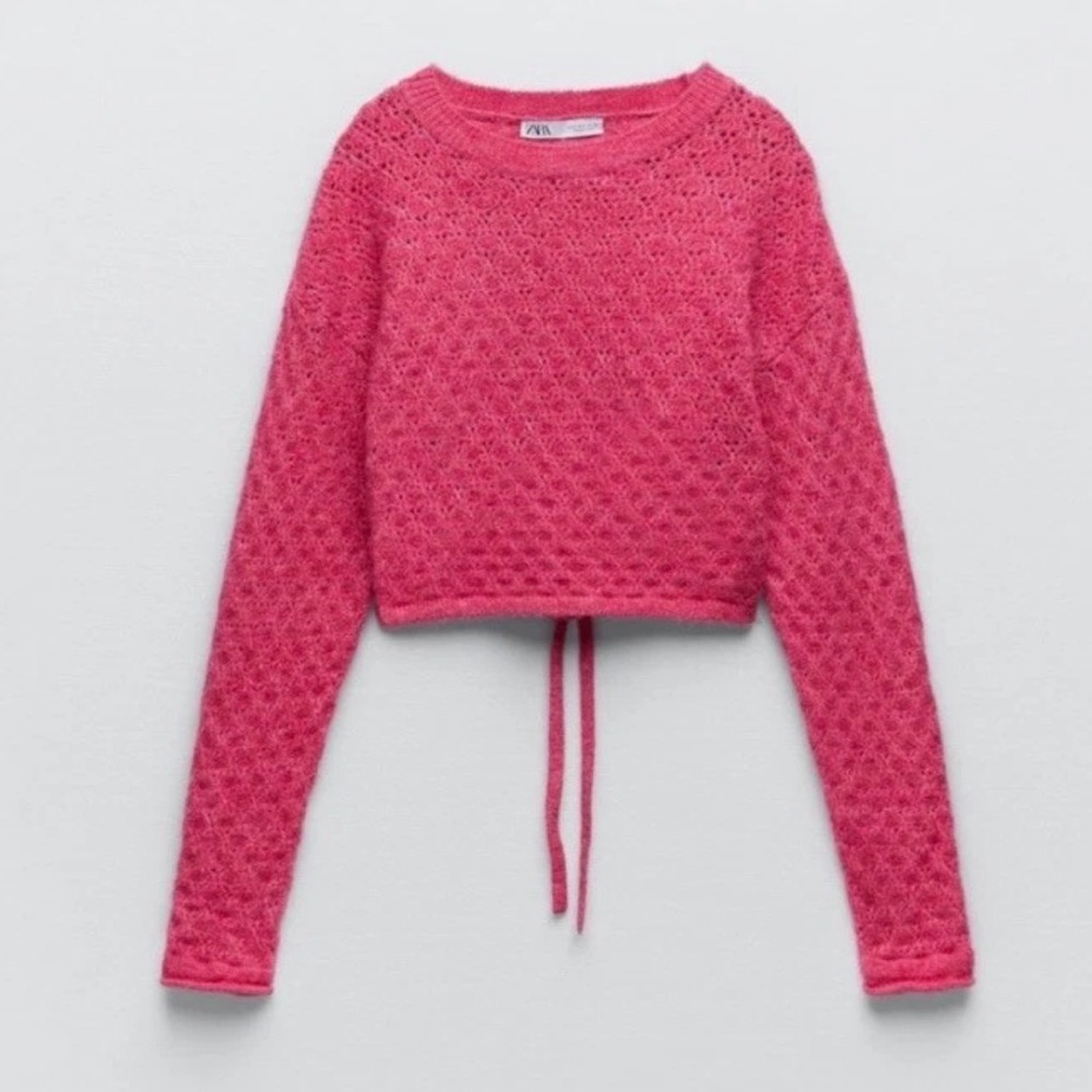 Pink Knit Sweater Zara